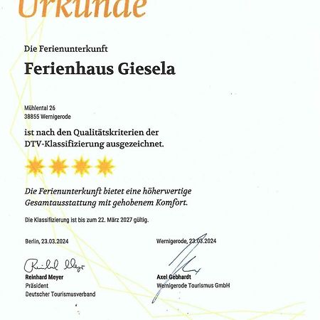 Ferienhaus Giesela **** Wernigerode Exterior photo